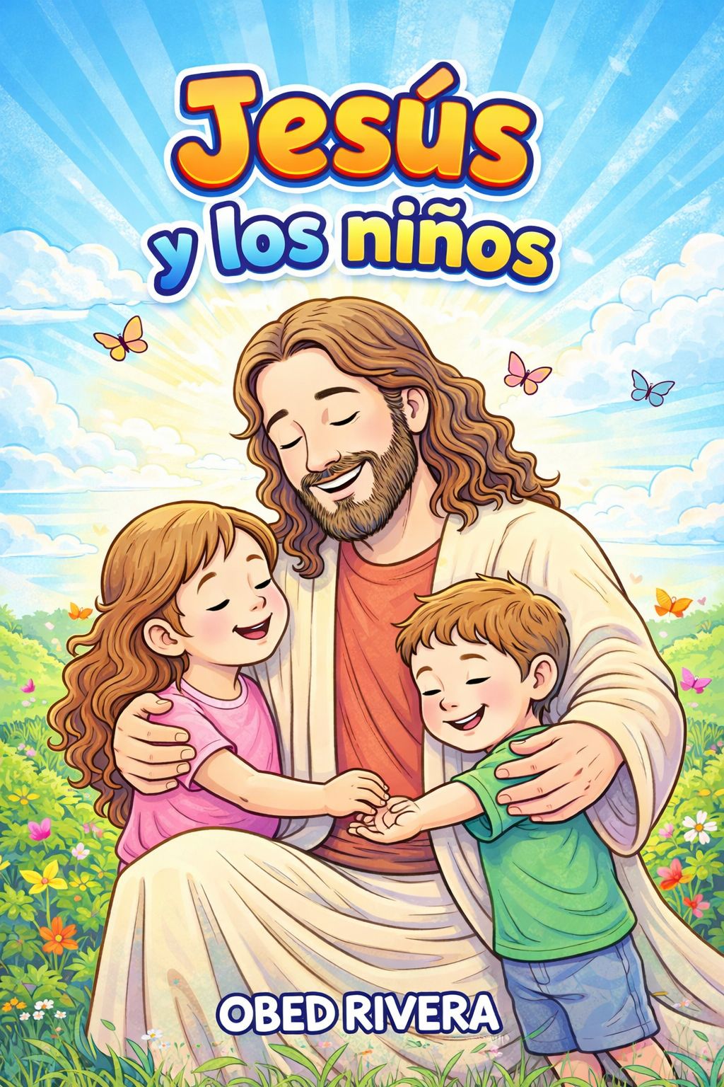 Jesus y los Ninos para Colorear